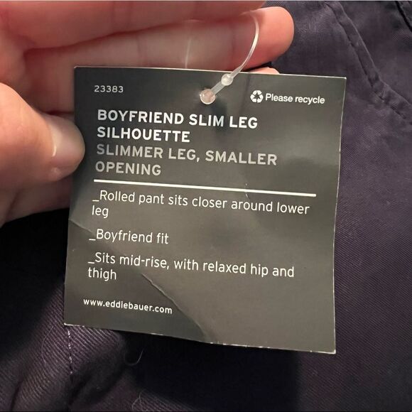 NWT! Eddie Bauer navy boyfriend fit pants‎ - Picture 6 of 12